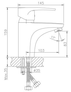 Смеситель для раковины Haiba HB1065 хром